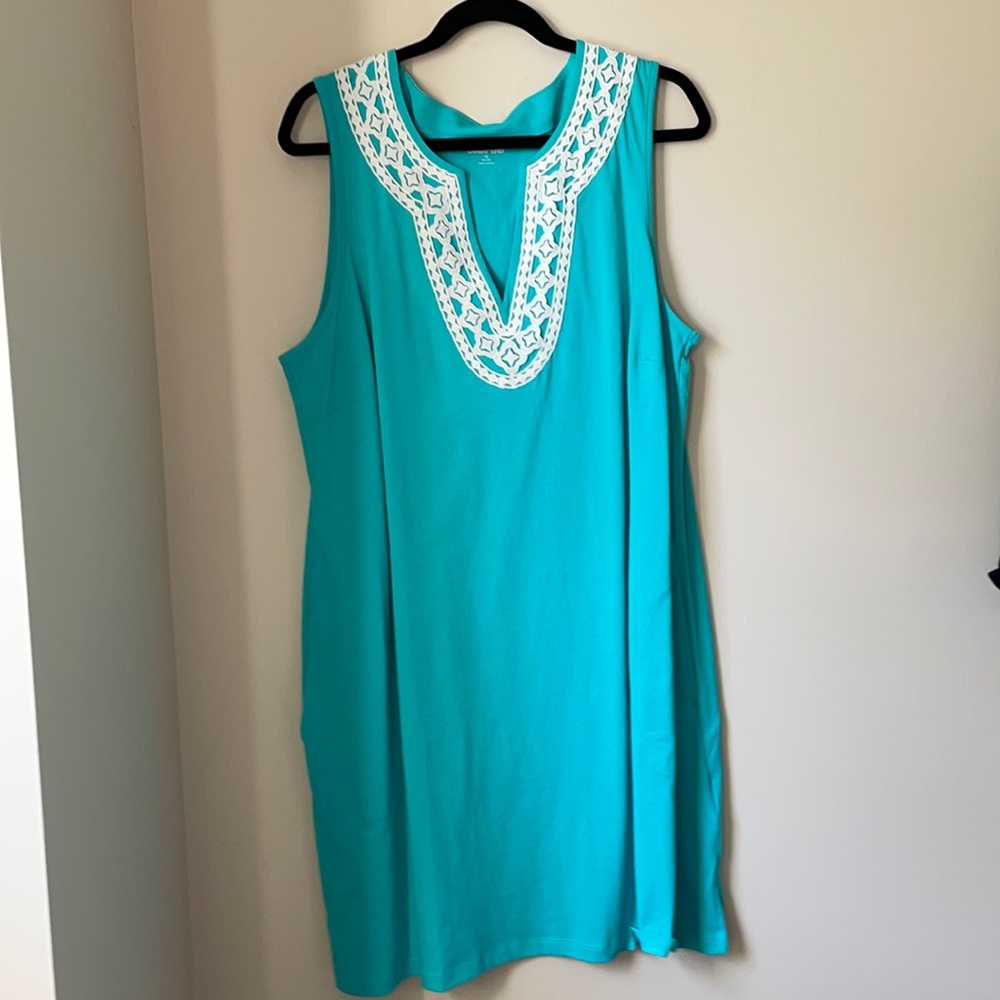 New, never worn Lands End dress, teal size 1x